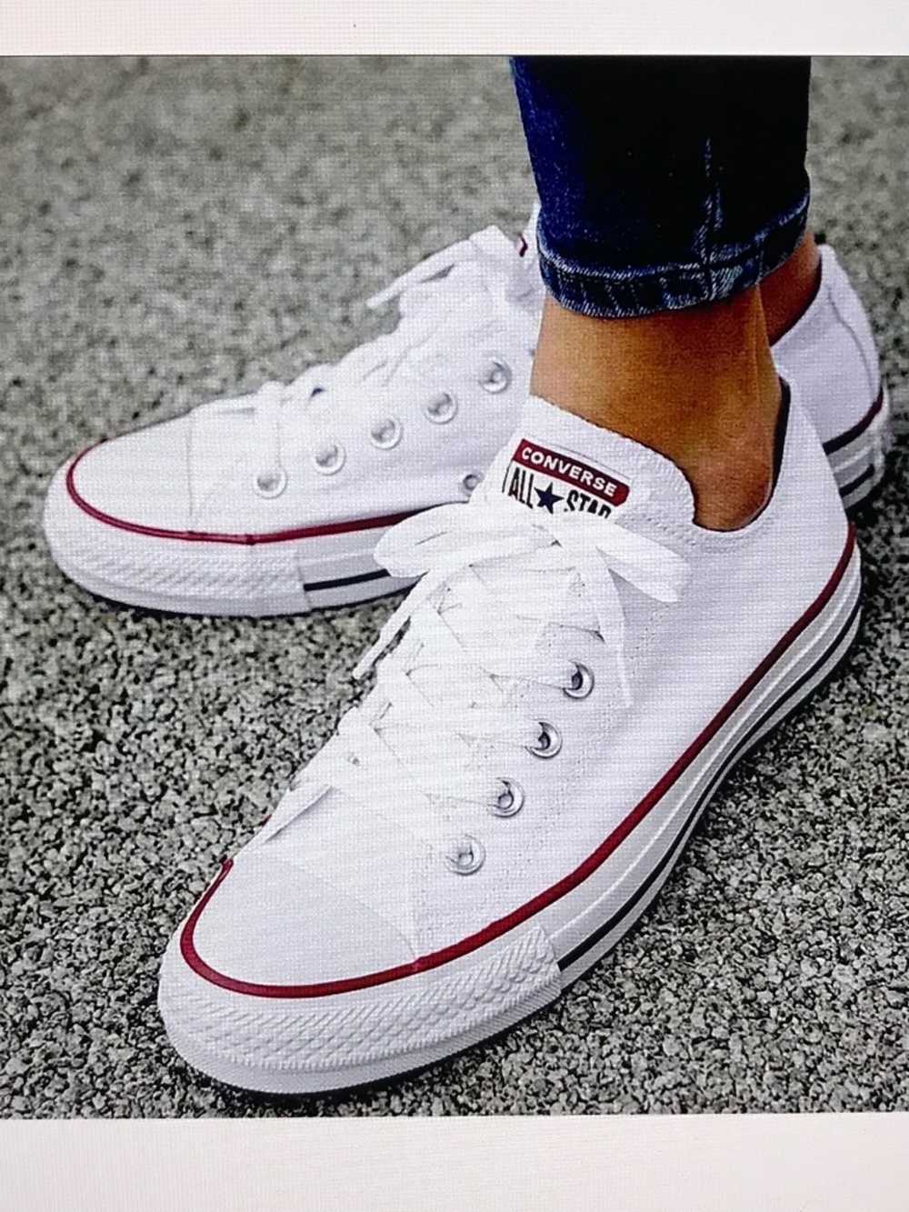 CONVERSE All Star Ox White Low Top Sneakers Women’s Size 9.5 Optical White NWT - Picture 1 of 16